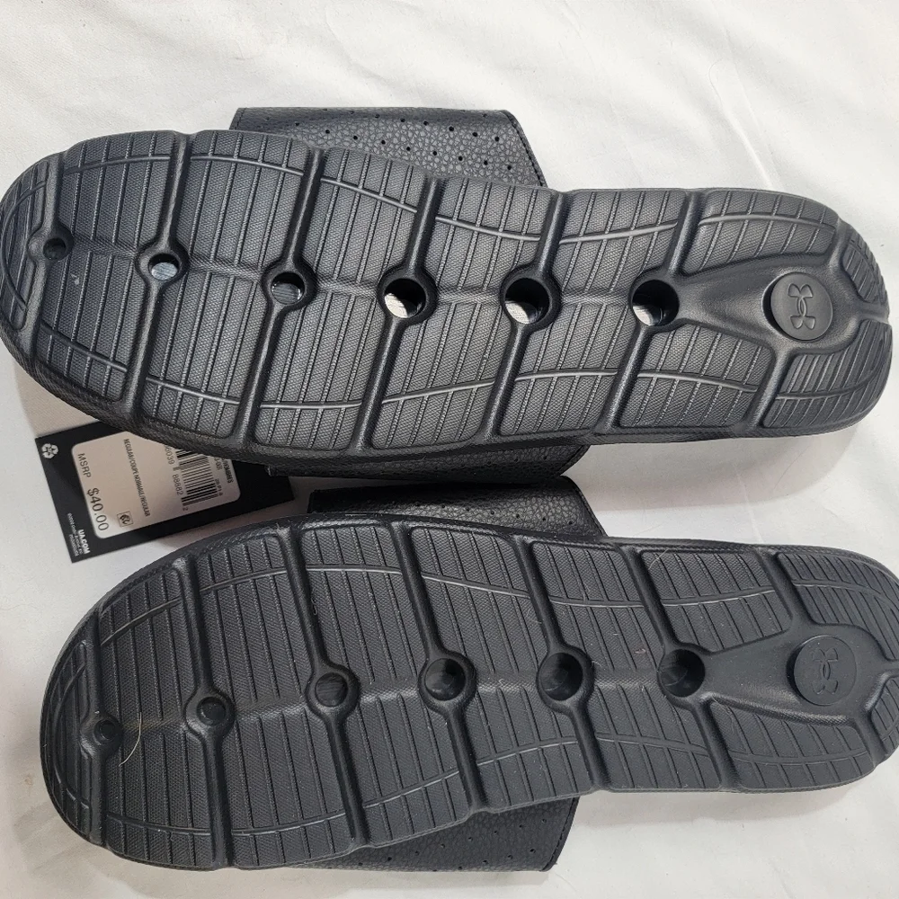 Under Armour Ignite 7 Pro Slides Black/White Mens Size 17